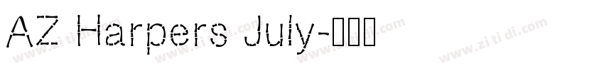 AZ Harpers July字体转换